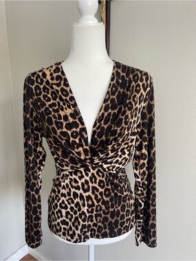 CBR Animal Print Top - Beige, Gray & Black